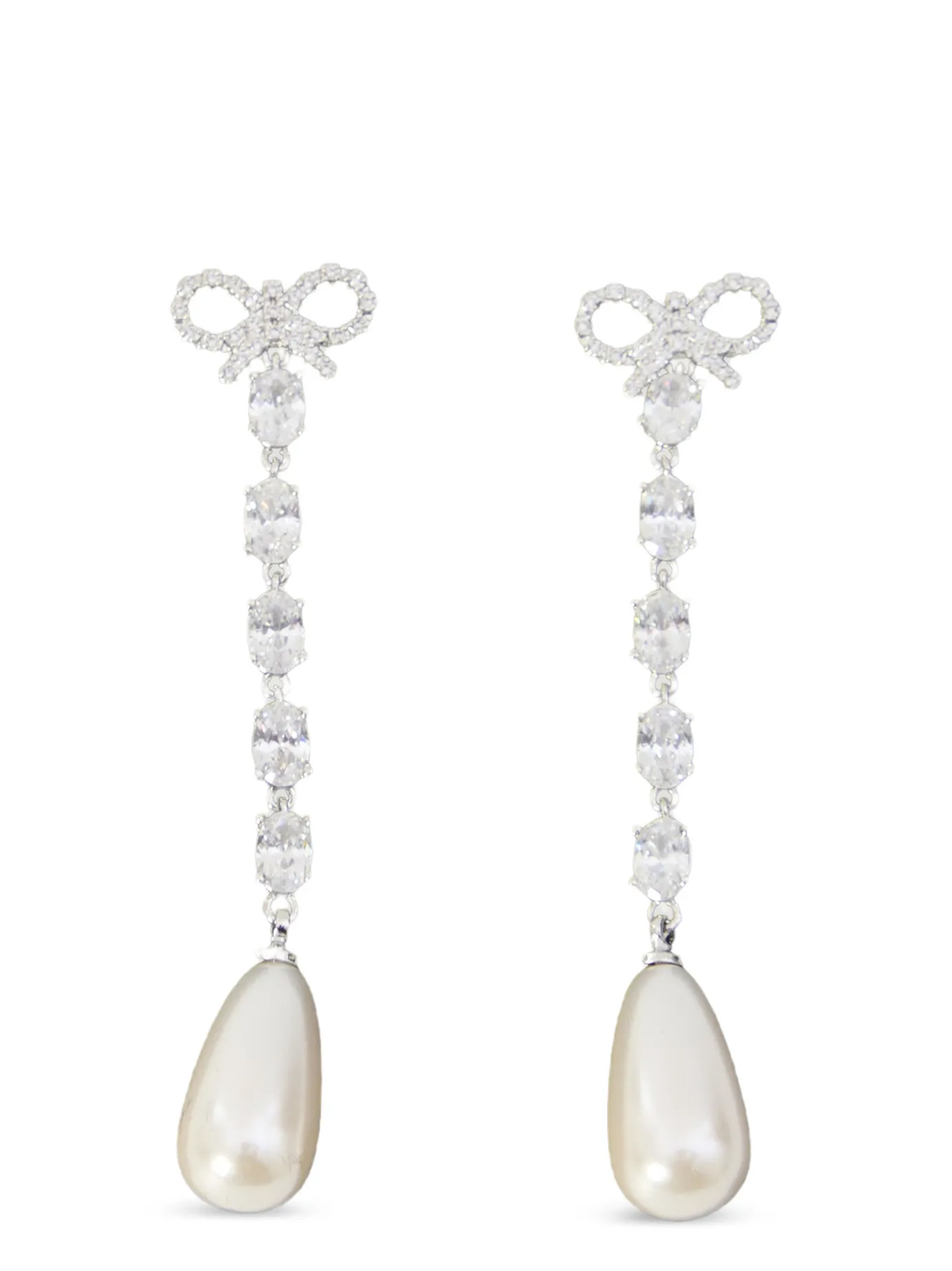 'Bow Pearl Droplet' earrings - immagine 3