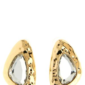 'Hammered Gold Crystal' earrings