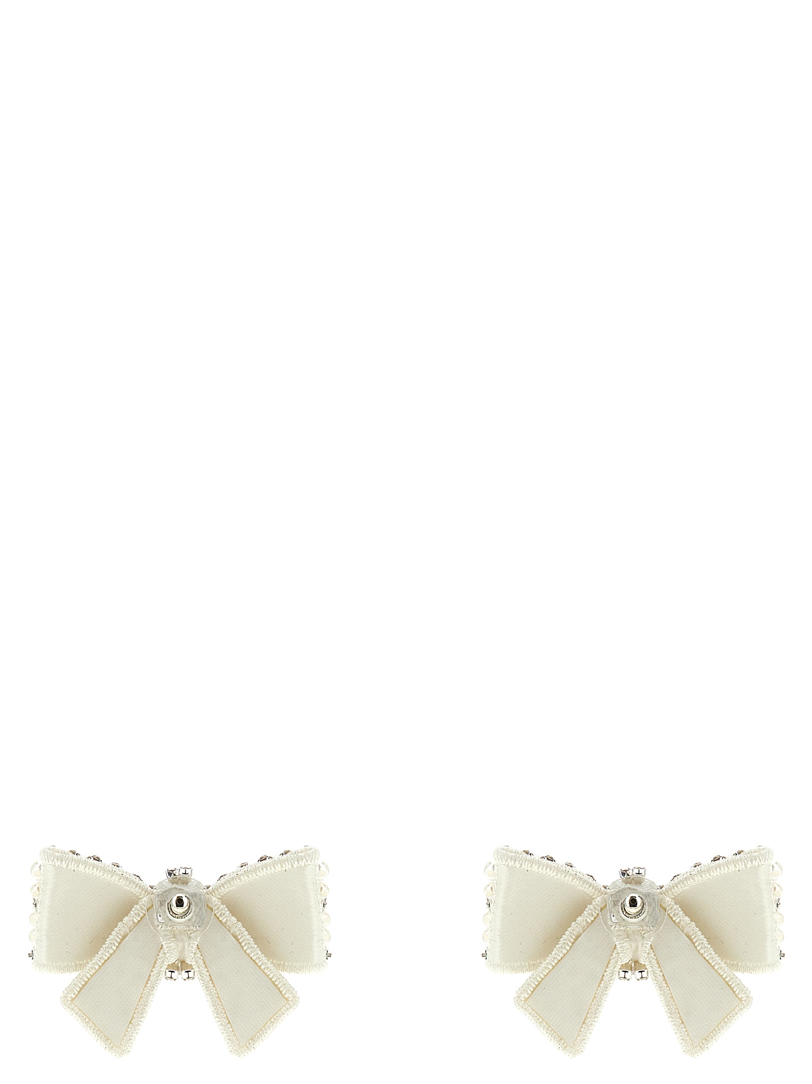 'Pearl Satin Bow' earrings - immagine 2