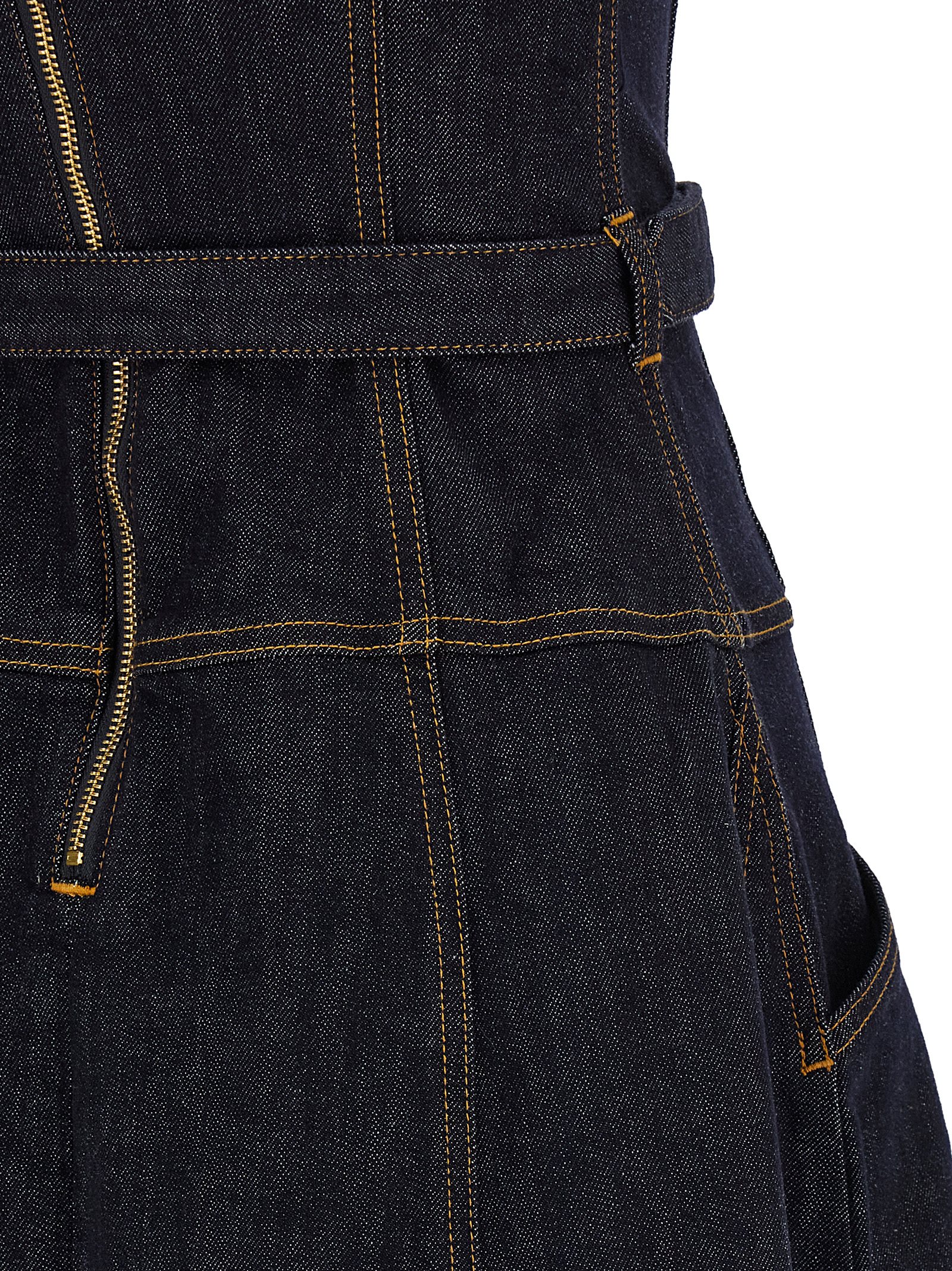 'Indigo Denim Flared Midi' dress - immagine 4