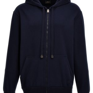 Piquet cotton hoodie