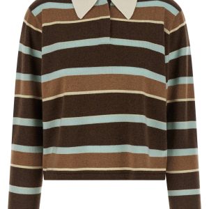 'Cropped stripe Rugby' sweater