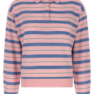 'Collegiate Stripe Polo' sweater