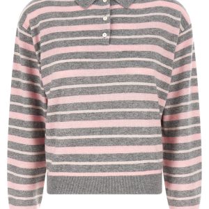 'Clloegiate Stripe Polo' sweater