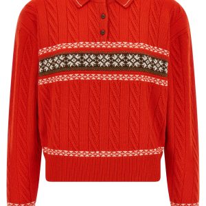 'Cable Collegiate Polo' sweater