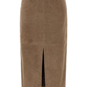 Suede skirt