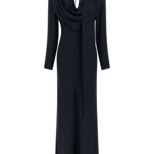 'Satin Maxi Drapy' dress