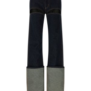 'Denim Pants With Cuts On Front' jeans