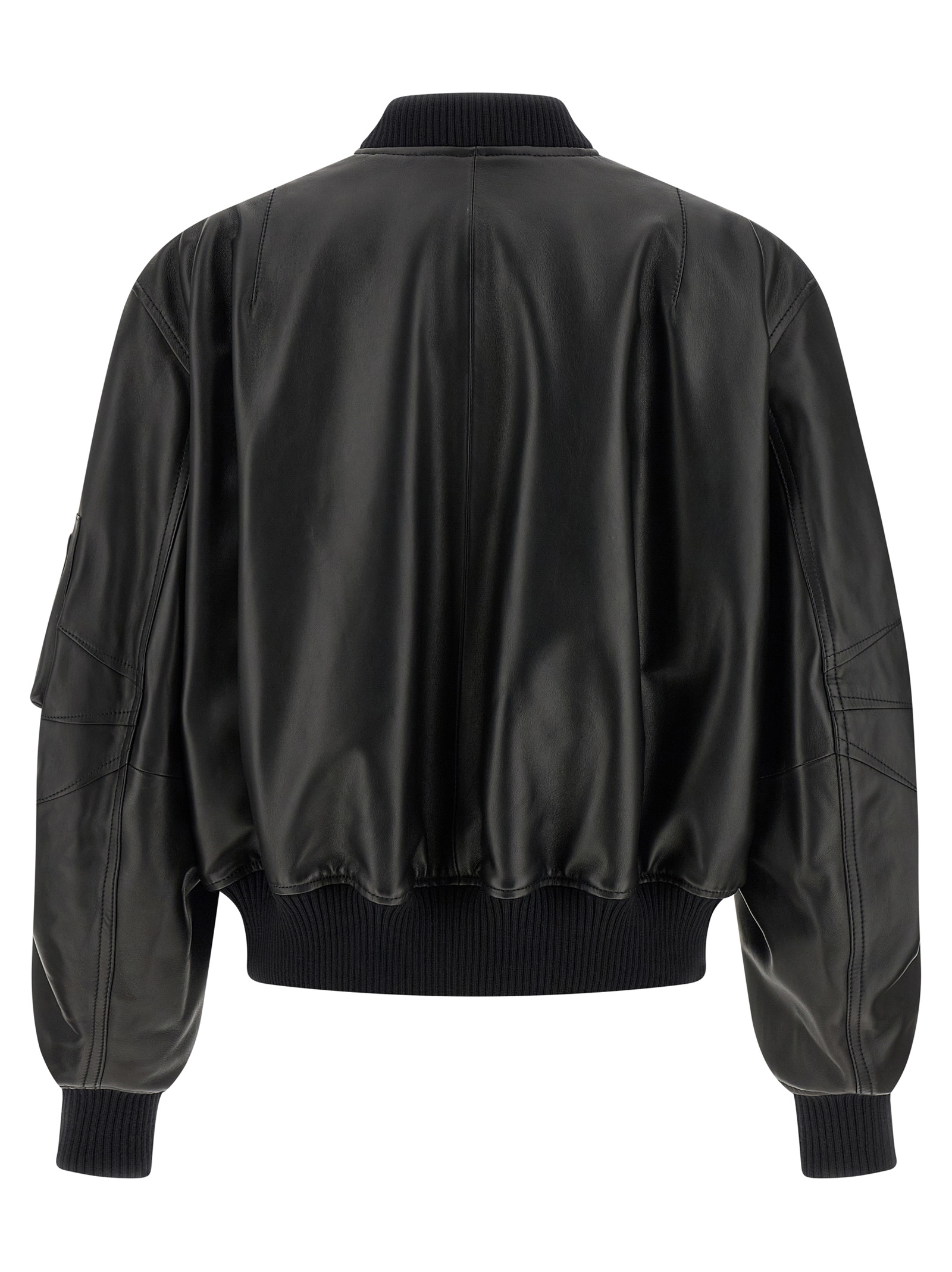 Leather bomber jacket - immagine 2