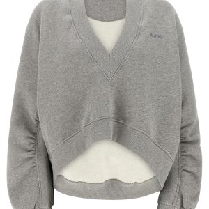 Logo embroidery sweatshirt