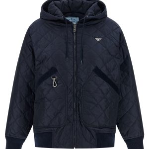 Quilted hooded jacket