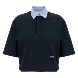 Cropped piquet polo