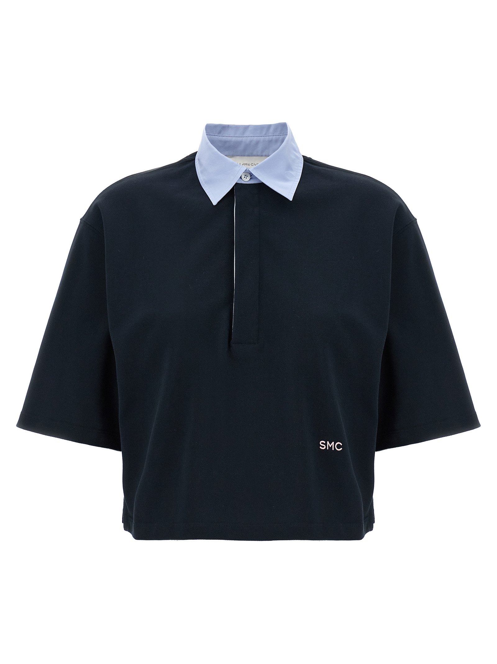 Cropped piquet polo