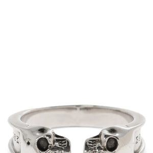 'Thin Twin Skull' ring