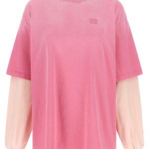 Double layer sleeve t-shirt