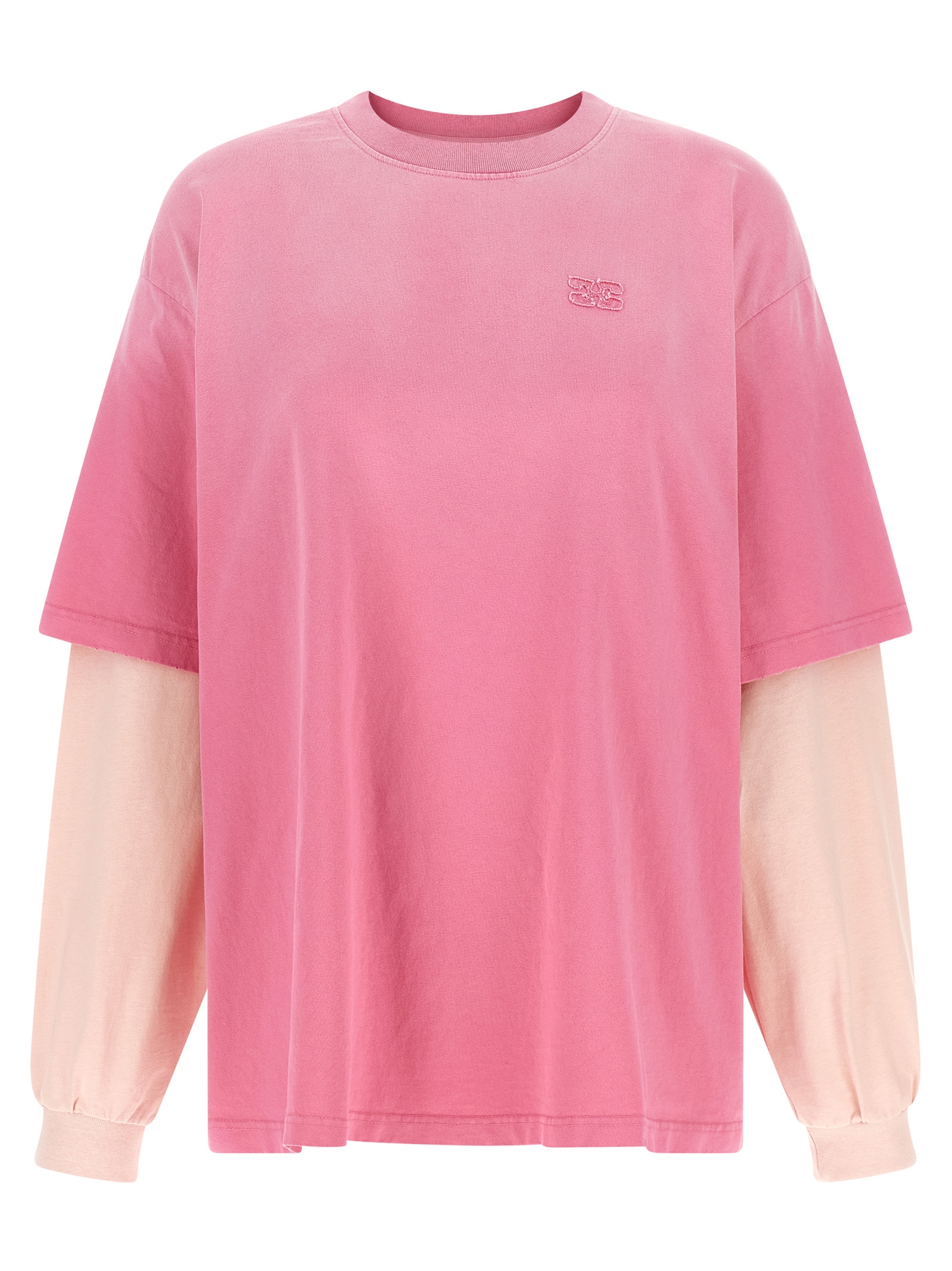 Double layer sleeve t-shirt