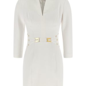 Logo dress with elastic bands