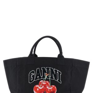 'Black XXL Cherry Tote' shopping bag