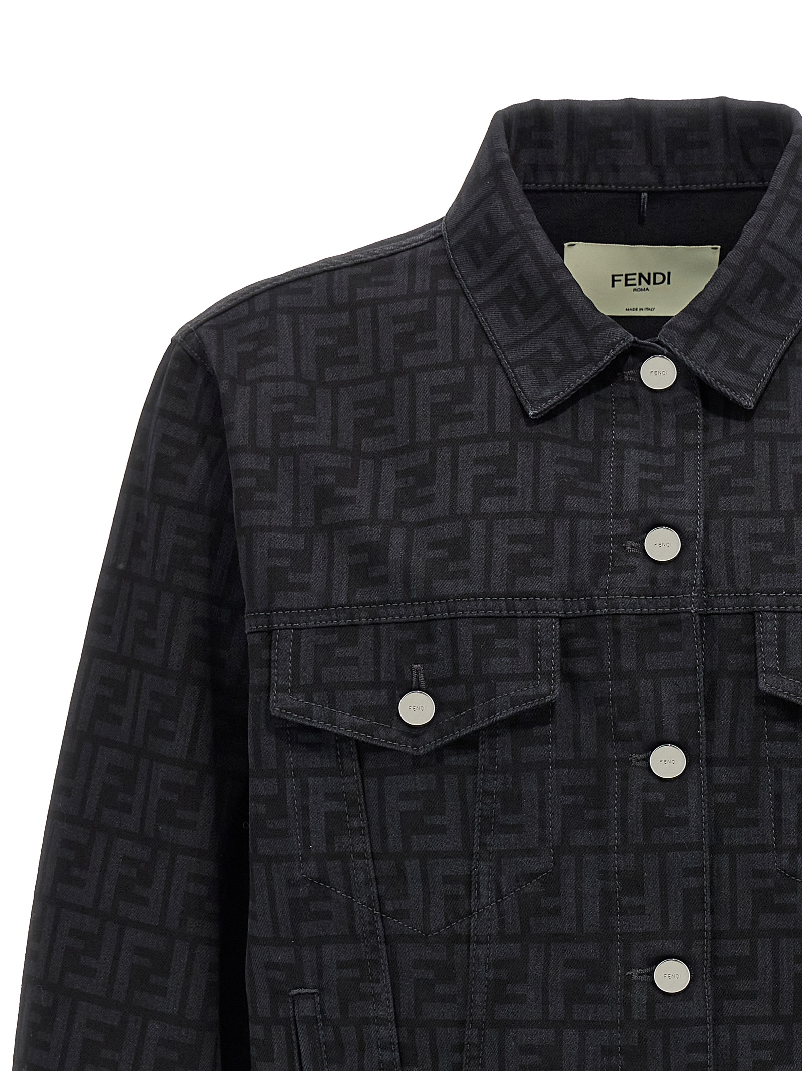 'FF' denim jacket - immagine 3