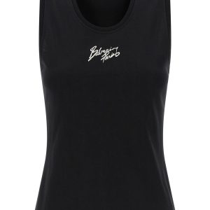 'Balmain Paris' print top