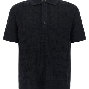 'Monogram' knit polo shirt