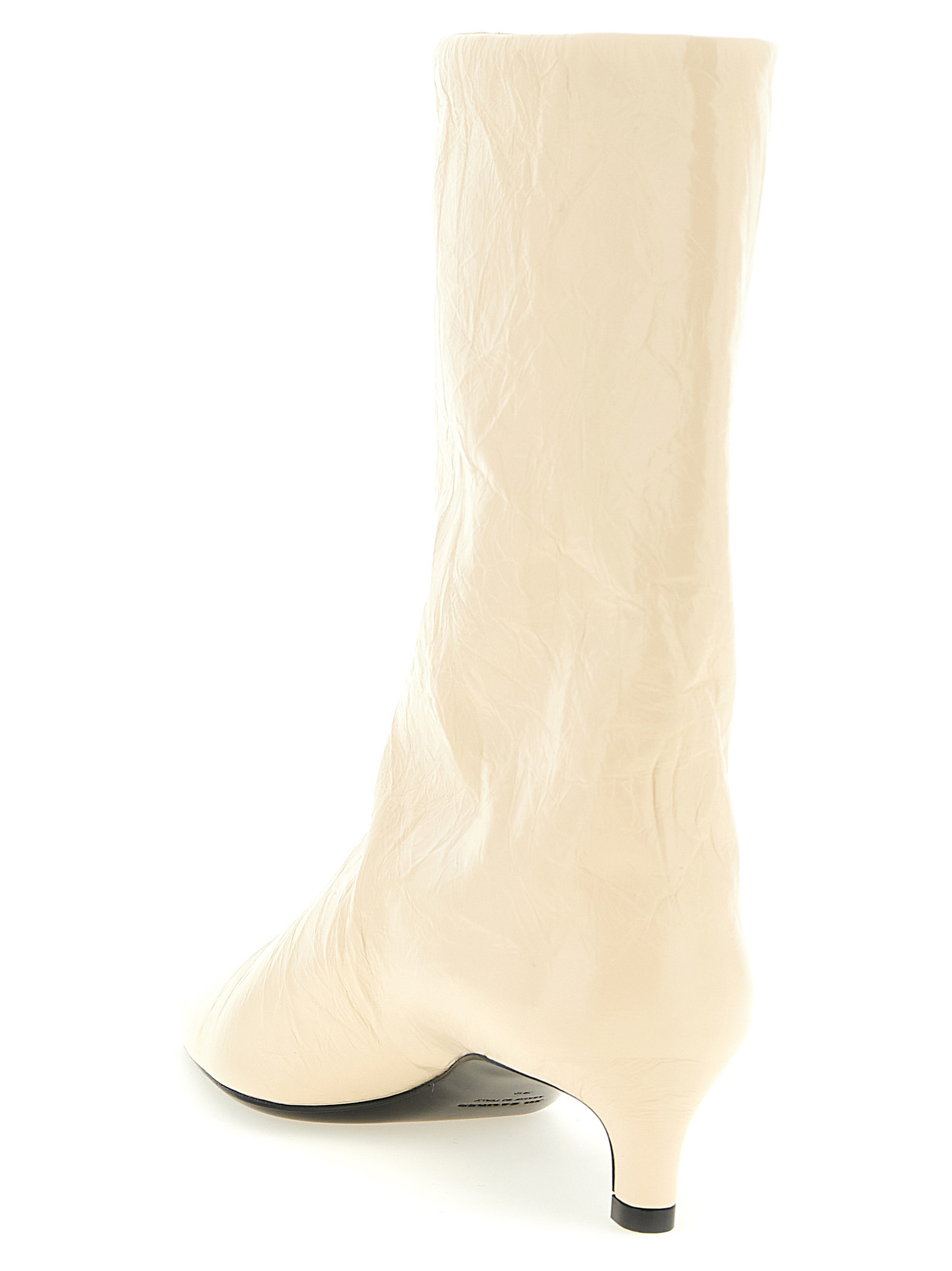 Craquelé leather ankle boots - immagine 3