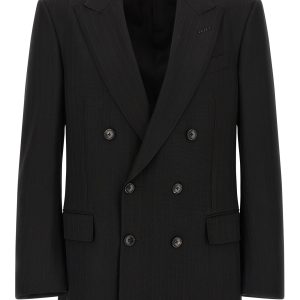 Satin striped blazer