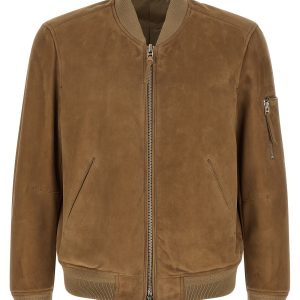 Suede bomber jacket