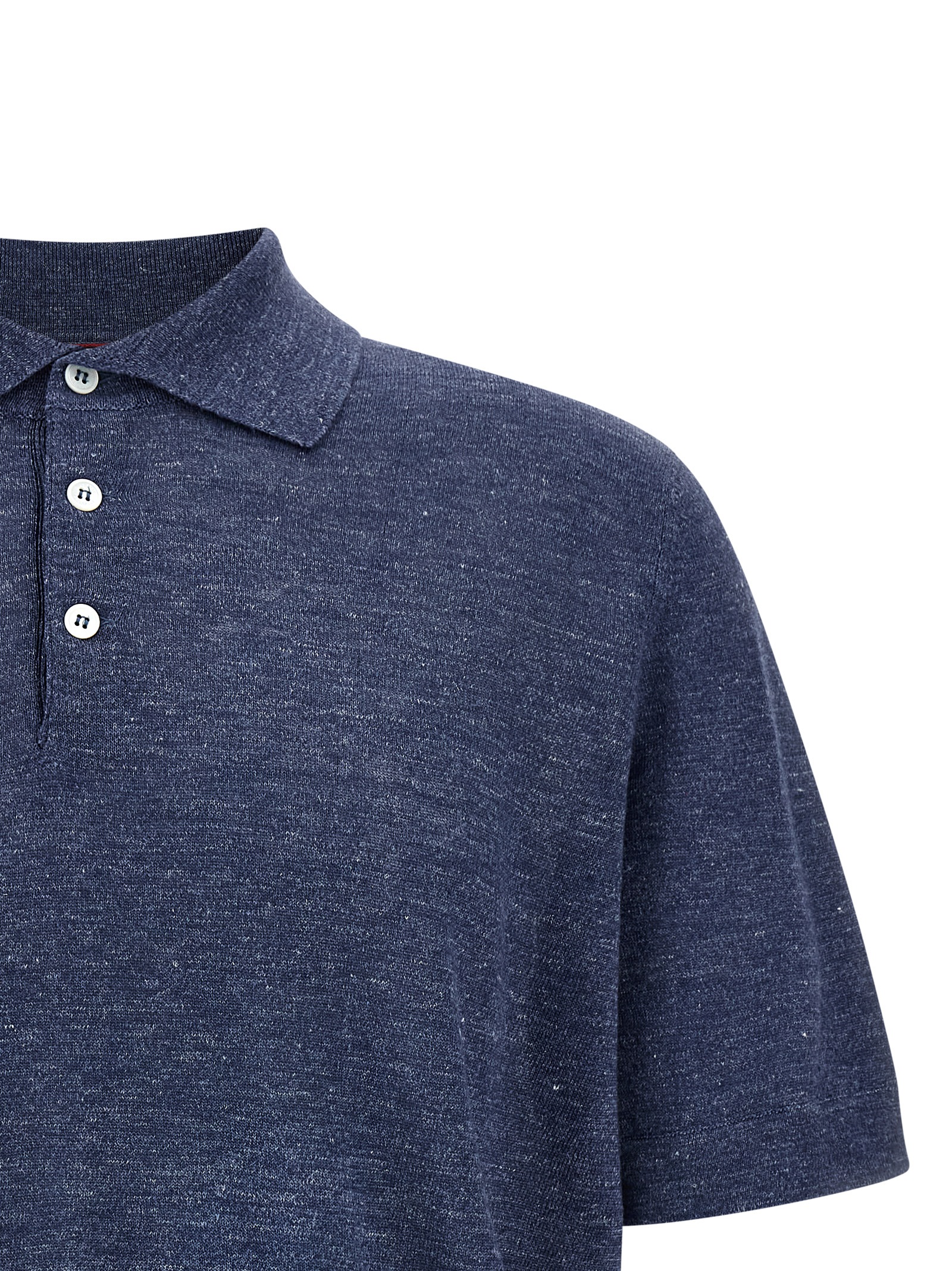 Linen cotton polo shirt - immagine 3