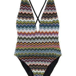 Zigzag one-piece swimsuit