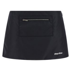 Nylon and fleece skirt