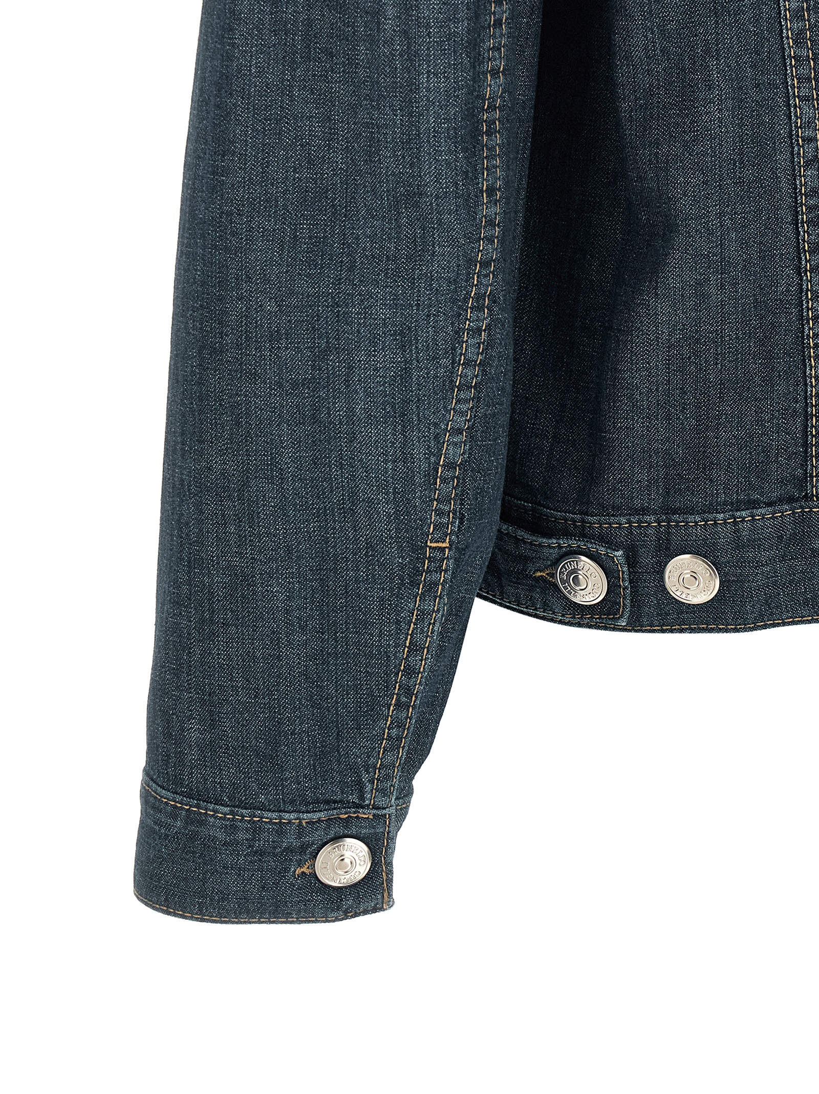 Leather collar denim jacket - immagine 4