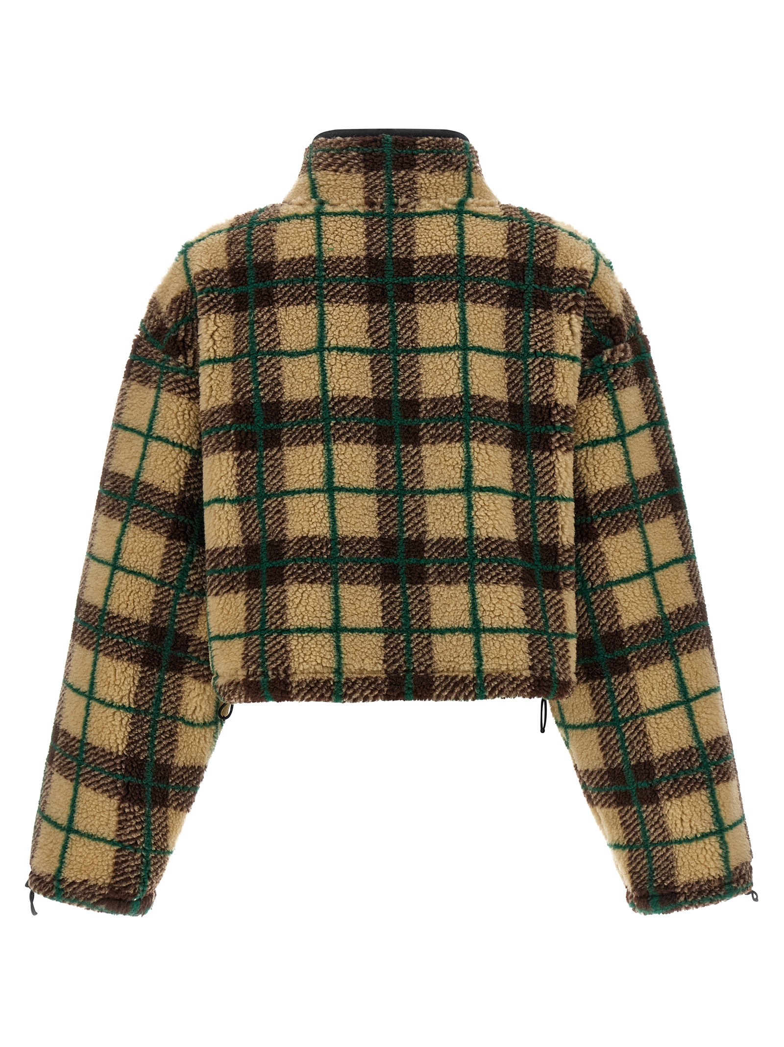 Teddy check cropped sweatshirt - immagine 2