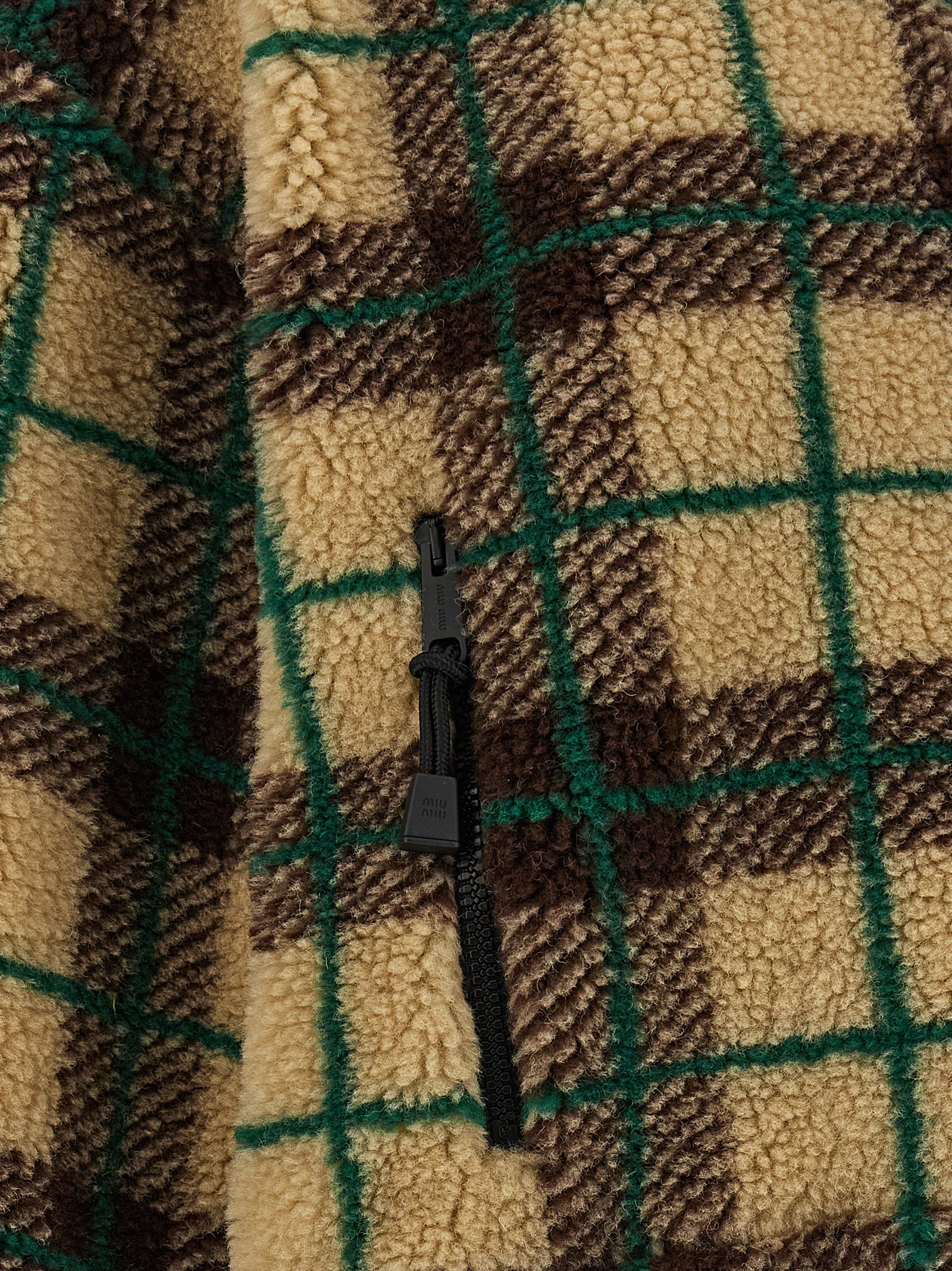 Teddy check cropped sweatshirt - immagine 4