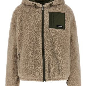 Hybrid construction down jacket