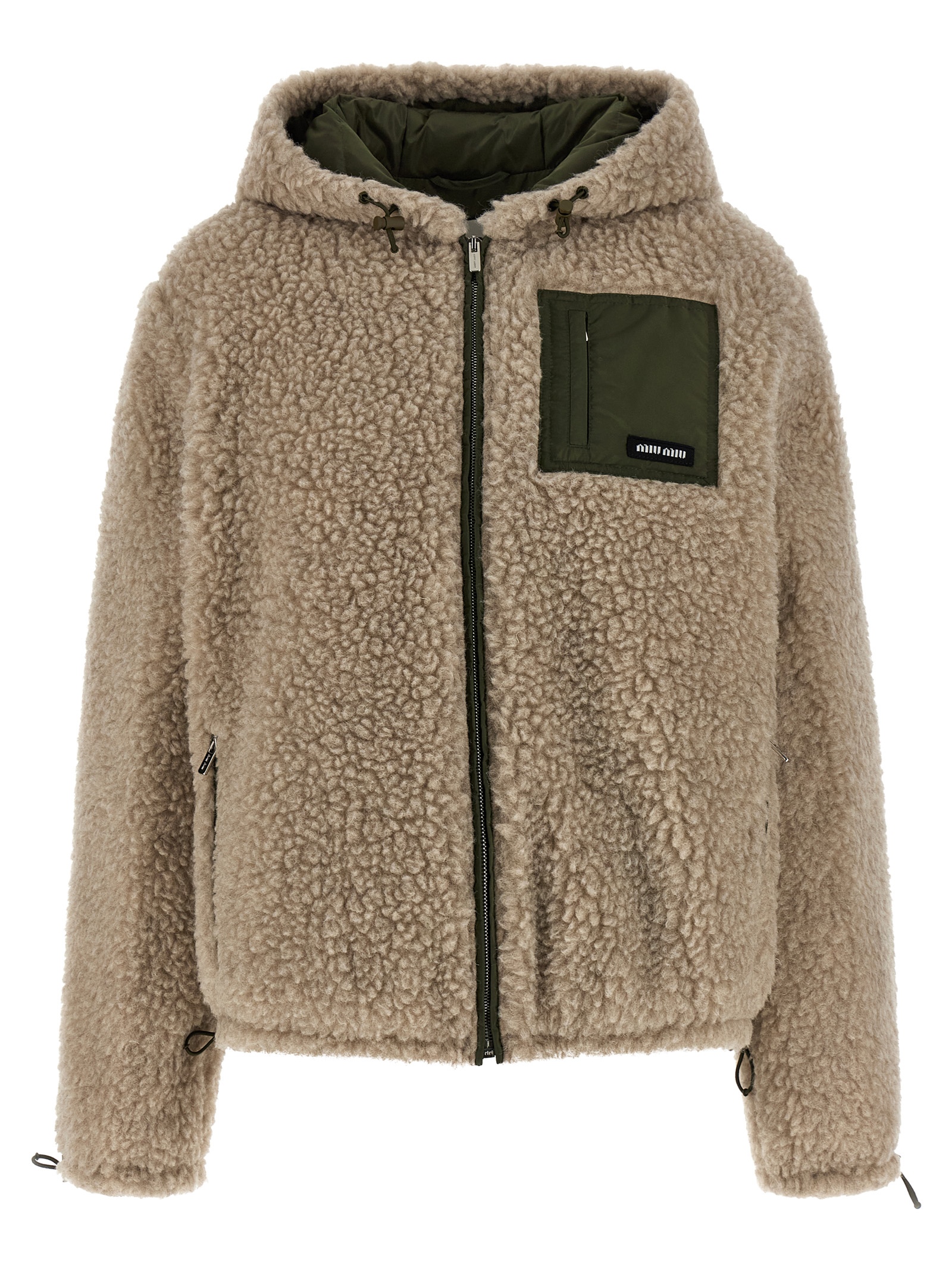 Hybrid construction down jacket