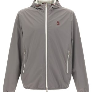 Logo embroidery windbreaker