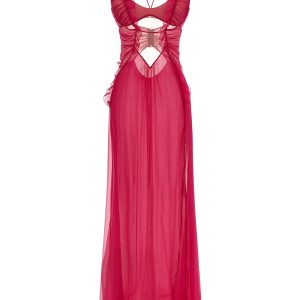 'Frilled Gown With Cutouts' dress