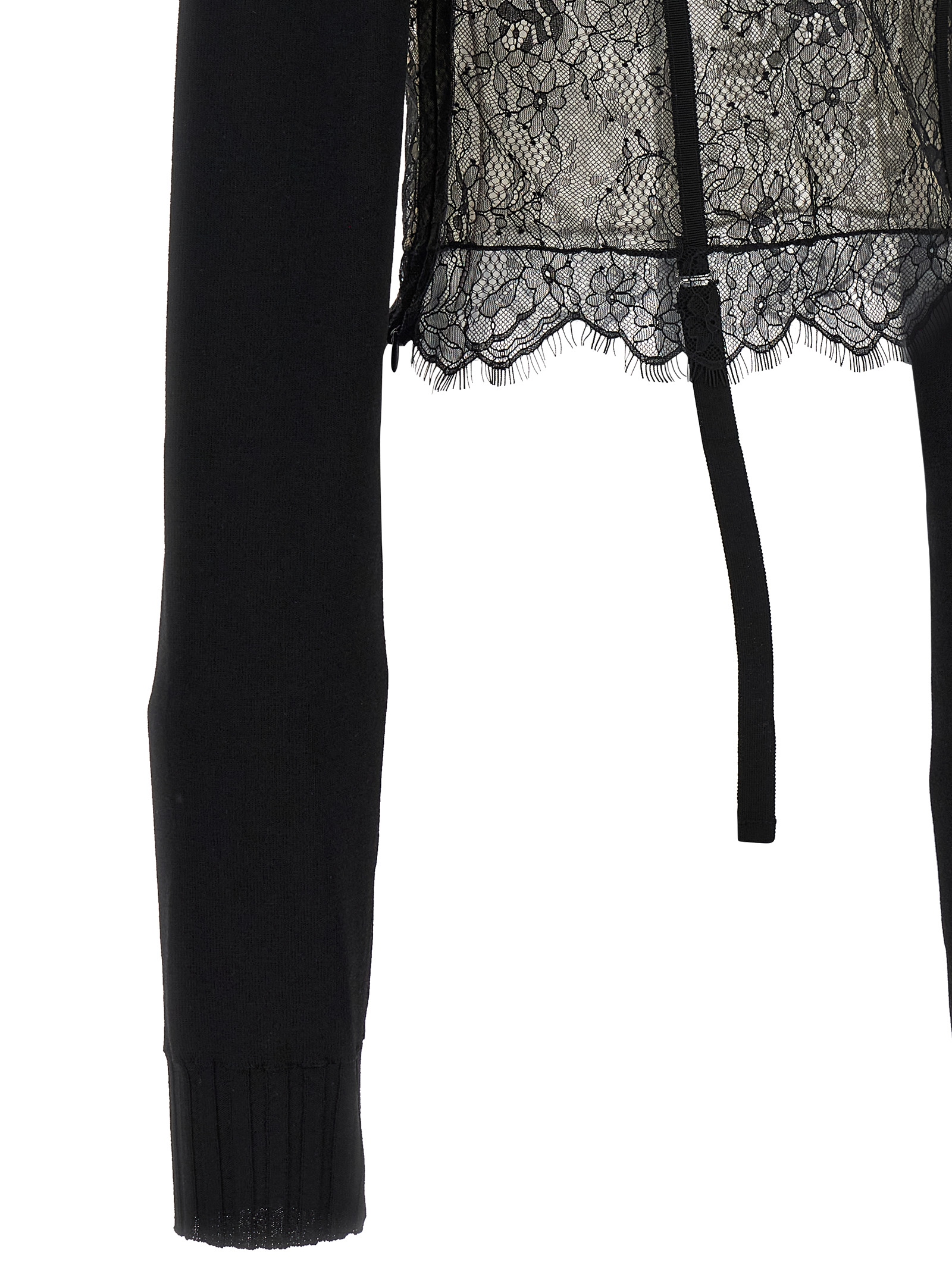 Lace insert sweater - immagine 4