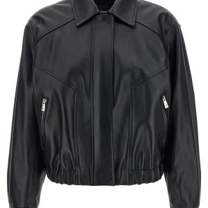 Leather blouson