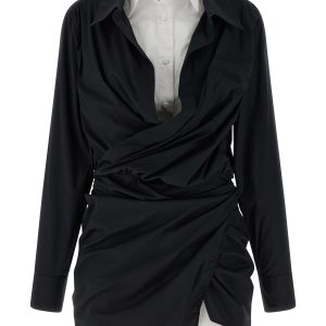 Double layer shirt dress