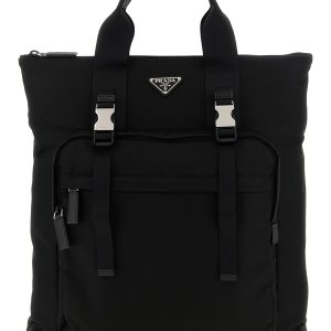 Re-Nylon and Saffiano backpack shopping bag