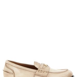 Waxed leather loafers