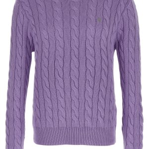 Cotton braided sweater