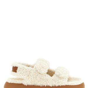 Shearling sandals