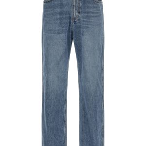 Délavé effect denim jeans