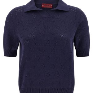Openwork GG polo shirt