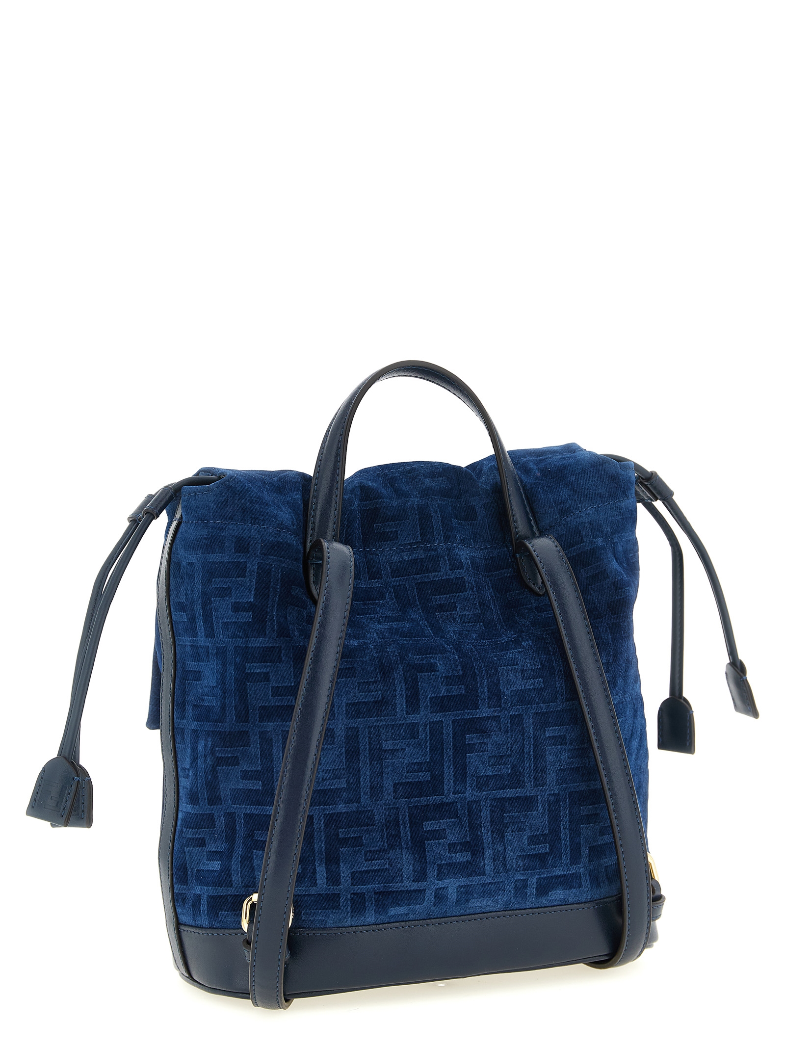 FF flocked denim backpack - immagine 2