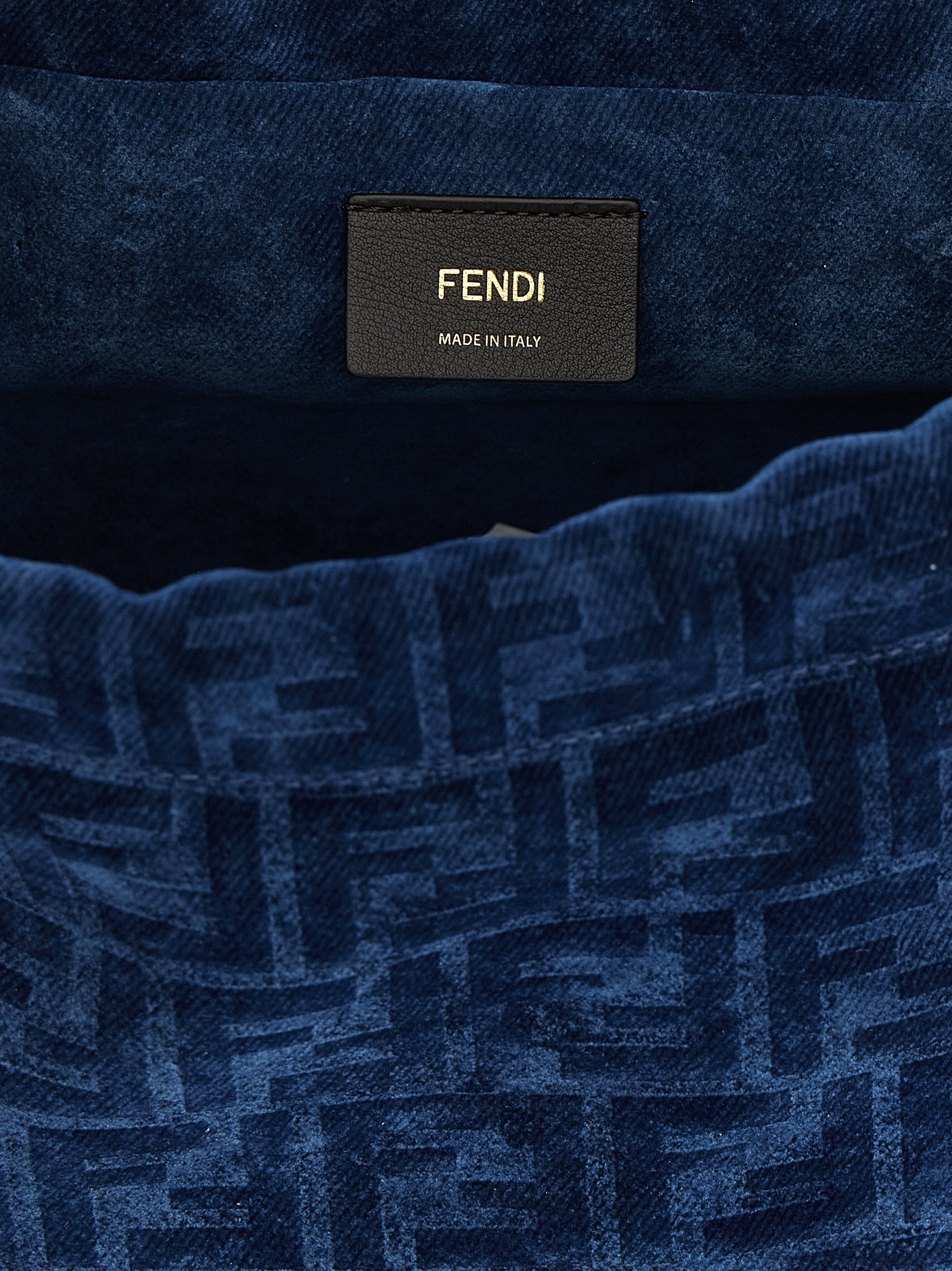 FF flocked denim backpack - immagine 4
