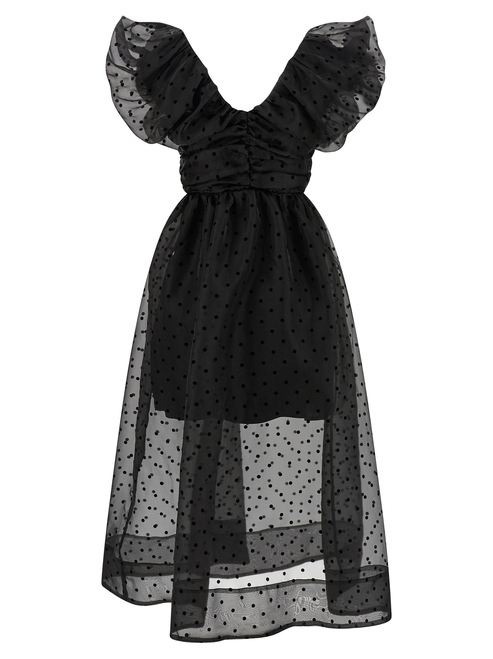 'Black Organza Ruched' dress - immagine 2